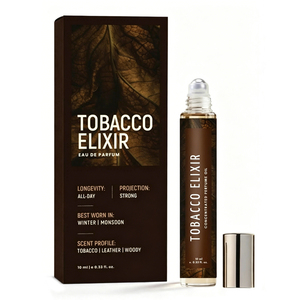 Perfume en Roll-on Elixir de Tabaco Concentrado de Larga Duración Premium para Oficina y Citas, Aceite Perfumado para <span class=keywords><strong>Hombre</strong></span> con Aroma a Tabaco, Cuero y Madera - Product Image 1
