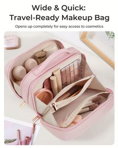 Travel Makeup <b>Bag</b> Cosmetic <b>Bag</b> for Women, Wide-open Portable Make up Organizer - Product Image 4