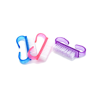 Brosse plastique à récurer pour ongles, mini klaxon de bœuf, pour nettoyage de la poussière, outil de manucure, pédicure, Nail Art, 1 pièce - Product Image 4