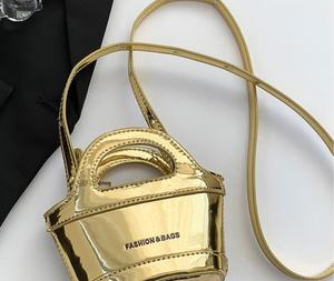 2024阿里巴巴网上购物闪光PU皮革女包迷你包，新款时尚设计女士闪亮迷你手袋斜挎包 - Product Image 1