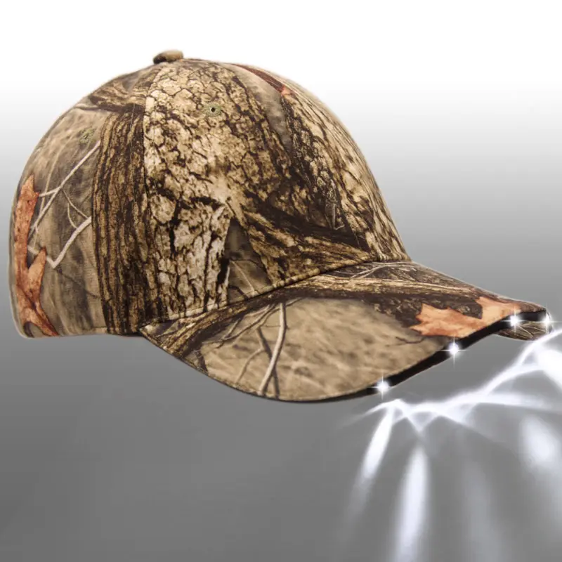 Hoge Kwaliteit Heldere Katoenen Led Camo Cap Met Led-Verlichting