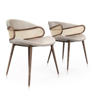 Silla de comedor de ratán natural de tipo europeo, muebles versátiles para exteriores para hoteles, patios, parques, Apartamentos - Product Image 5