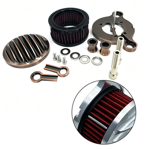 Kit de Admisión de Aire CNC Acanalado Retro para Motocicleta con Herrajes de Montaje Completo para Harley XL883 XL1200 X48, Filtro de Aire Vintage - Product Image 4