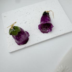 Orecchini Pendenti Artigianali in Resina con Fiori Selvatici Essiccati, Orecchini con Fiori di Veratola Veri, <span class=keywords><strong>Gioielli</strong></span> Stile Cottagecore Fae Fairy - Product Image 5