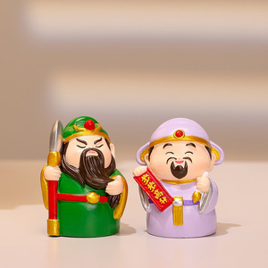 Figura decorativa de los cinco dioses de la riqueza de Ruijie, decoración para el hogar y la oficina, regalo de inauguración de casa, adorno hecho a mano moldeado - Product Image 4