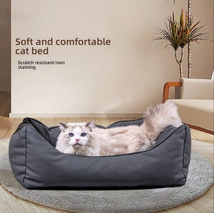 Four Seasons Universal impermeable antiincrustante antiarañazos de cuero para mascotas perrera patrón sólido garra de moda sofá de juego para perros - Product Image 2