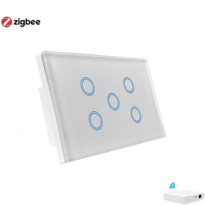 Interrupteur intelligent LangYeao standard australien à 5 boutons, plaque tactile <span class=keywords><strong>Wi</strong></span>-<span class=keywords><strong>Fi</strong></span> 240V, série d'éclairage intelligent horizontal - Product Image 4