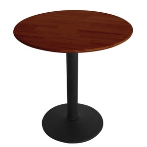 طاولة طعام مستديرة مخصصة من الخشب الصلب بأرجل حديدية، تصميم عصري للاستخدام التجاري في المطاعم والمقاهي ومحلات شاي الحليب، لا تتطلب تجميعًا. - Product Image 6