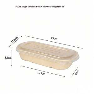 Caja de Alimentos Compostable y Biodegradable a Base de Papel, Envase Ecológico para Dulces y Ensaladas, Libre de Plástico, para Comida para Llevar y Entrega a Domicilio - Product Image 6