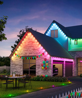 Guirlandes lumineuses RGB pour l'extérieur et l'intérieur, étanches IP65, lumières décoratives pour la cour, décoration de Noël
