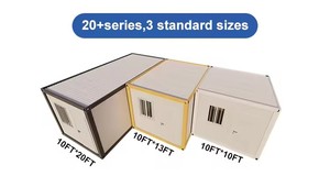 Casa Contenedor Modular Prefabricada y Desmontable, Transpirable, de Bajo Costo, con Tres Módulos de 20 Pies y Techo de Cuatro Ángulos, con Sala de Estar - Product Image 3