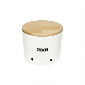 Contenedor para Alimentos con Tapa de Madera de Haya, Diseño Natural, para Guardar Cebollas - Product Image 2