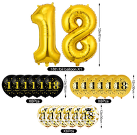 Bannière métallique Joyeux 30e Anniversaire, 30 Ballons en Aluminium Gonflables à l'Hélium, Ballons Confettis Imprimés, Décoration de Gâteau pour Fête
