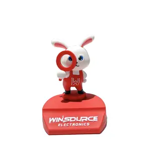 Figura de desenho animado 3d, suporte de telefone inteligente, moldura de borracha macia, presente promocional