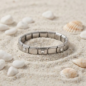 <strong>Italian</strong> Charm Module Bracelet Stainless Steel 3 Multi Color Love Simple Combination <strong>Novel</strong> Handmade DIY - Product Image 1