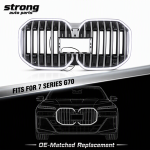 Calandre avant LED à effet lumineux "Majestic Aura" pour <span class=keywords><strong>BMW</strong></span> Nouvelle <span class=keywords><strong>Série</strong></span> <span class=keywords><strong>7</strong></span> G70 <span class=keywords><strong>2023</strong></span>+ Design connecté Calandre chromée Arctic Glow - Product Image 3
