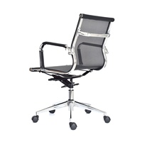 Chaise de bureau ergonomique moderne pliable et pivotante de haute qualité en PU et maille, réglable en hauteur, avec roulettes et pieds en métal, pour l'école et la maison