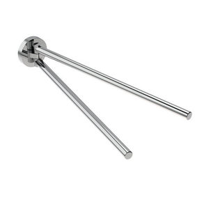 Toallero con bisagras, cromo cepillado, 5x5x32 cm, accesorio de baño para montar en la pared - Product Image 1