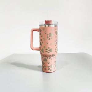 Gobelet isotherme personnalisé avec logo imprimé patte de chat, 40 oz (1200 ml), en acier inoxydable à double paroi, isolé sous vide, pour café - Product Image 3