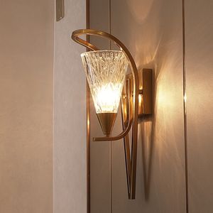 European Golden Wall <b>Sconce</b> Hotel Porch Corridor Modern Luxury Led <b>Light</b> Crystal Glass Wall Lamp - Product Image 1