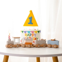Bloques de Construcción de Tren de Números de Madera - Juguete de Apilamiento y Conteo Inspirado en Montessori para Niños Pequeños de 1 a 5 Años, Regalo de Cumpleaños
