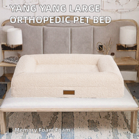 Lit pour chien IVY Pet Premium XL, matelas orthopédique en mousse à mémoire de forme, housse amovible, motif uni, support en velours imperméable