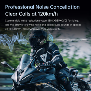 X-50 Motorcycle Helmet Headset With Noise Cancellation <b>Wireless</b> Blue Tooth motorcycle Headset with Handsfree <b>Microphone</b> - Product Image 6
