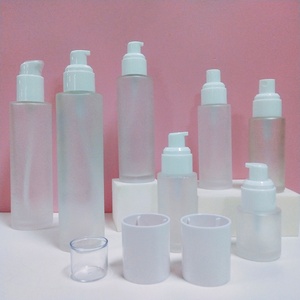 Wholesale Factory Price Glass 20ml 30ml 40ml 100ml Lotion Bottle Glass Frosted Bottle With Lotion Pump for Cosmetic Packagingl - Product Image 2