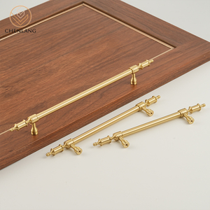 Poignées de meubles CHENLANG réglables de style cour royal moderne en laiton satiné, poignées de tiroir, boutons de <span class=keywords><strong>commode</strong></span>, boutons de placard pour chambre et cuisine - Product Image 2