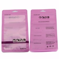 Sacs transparents zip-lock en plastique brillant avec impression de logo personnalisé pochette d'emballage pour housse de téléphone portable câbles Usb