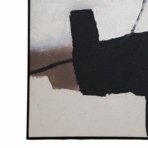 Quadro Moderno Astratto con Cornice Quadrata, Arte su Tela Testurizzata per Arredamento Casa e Soggiorno - Product Image 4