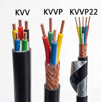 Câble de commande KVVP blindé tressé haute densité en PVC 450/750V, fil de signal en cuivre flexible anti-EMI pour onduleur et machine CNC