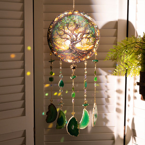 Envío Directo, Atrapasueños Acrílico Hecho a Mano, Irregular, Bohemio, Moderno, Minimalista, Decoración Colgante con Árbol de la Vida - Product Image 1