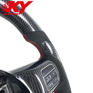 Volante deportivo personalizado de fibra de carbono y cuero negro para Jeep Wrangler JK 2010-2017 y Grand Cherokee - Product Image 2