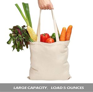 Bolso Tote de Hombro de Yute y Lona de Gran Tamaño Lavable y Personalizable, Bolso Tote Promocional de Algodón Reciclable en Blanco con Impresión de Logotipo - Product Image 4