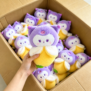 Juguetes de Peluche Suaves y Adorables de <span class=keywords><strong>Kuromi</strong></span> con Diseño de Plátano, de 8 Pulgadas, para Máquinas Expendedoras, Ideales para Niños, Venta al por Mayor a Bajo Precio - Product Image 1