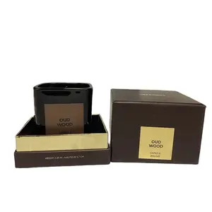 Brand Logo Candle Long Lasting Aromatherapy Scented Candle For Home With Folding Box