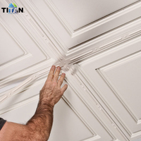 Panneau de plafond en pvc Flower Design Panneaux de plafond acoustiques Carreaux de plafond tombants 2X2 Noir