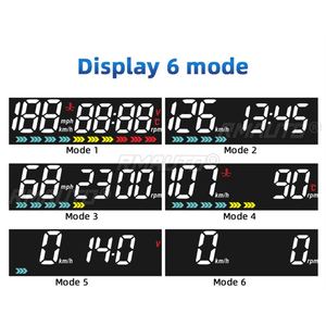 OBD2 HUD ไฟส่องสว่างรอบข้างแบบมีสีสัน ฟังก์ชั่นแจ้งเตือน เครื่องมือขับขี่ จอแสดงผลแบบพับได้ ฟังก์ชั่นแจ้งเตือน อุปกรณ์เสริมในรถยนต์ - Product Image 4