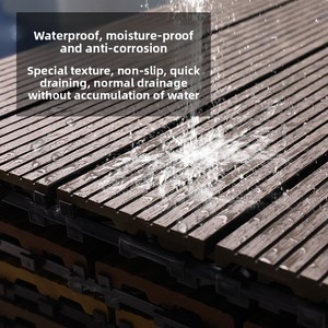 Baldosas para Suelo de Jardín Impermeables para Exterior, Tarima Compuesta de WPC con Efecto Madera, Tablero de Madera para Terraza - Product Image 2