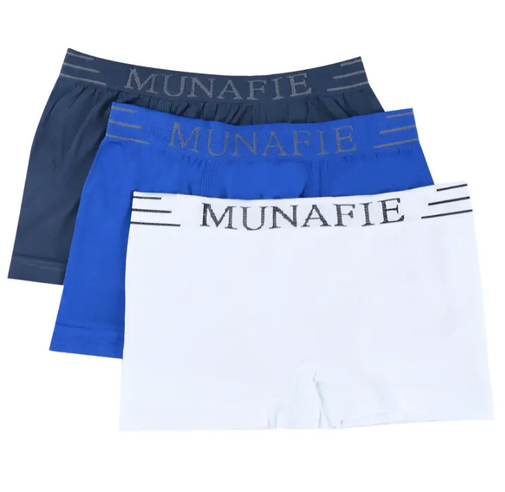 Boxers blancs sans couture pour hommes OEM sous-vêtements boxer culotte mélanger les couleurs de la taille slip de marque en stock
