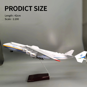 Led ABS nhựa Máy bay mô hình Airbus Ann 225 vận chuyển Kích thướ<span class=keywords><strong>c</strong></span> 42cm tỷ lệ 1:200 với đèn LED và thiết bị hạ <span class=keywords><strong>c</strong></span>ánh - Product Image 2