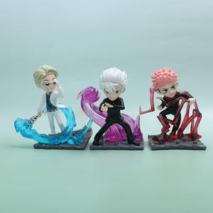 Six figurines Qversion Jujutsu Kaisen de Gojo <span class=keywords><strong>Satoru</strong></span> en forme de combat, figurines d'anime japonaises de collection, ornements de bureau - Product Image 5