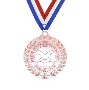 Medalla Conmemorativa de la Asociación Académica de la Sociedad Escolar, Diseño en Relieve de Espigas de Trigo y Estrellas, Grabado de Logotipo, Metal Duradero - Product Image 4
