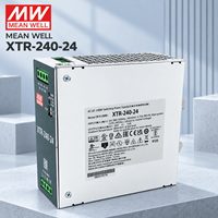 Alimentation électrique sur rail DIN MEANWELL XTR-240-24 24VDC 10A 240W, format compact 48mm de large, pour armoires de commande de machines PLC