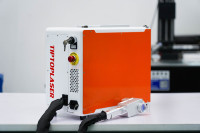 Chariot à dos équipement de rouille laser portable 50w 100w enlèvement de surface métallique peinture acier machine de nettoyage laser à impulsions