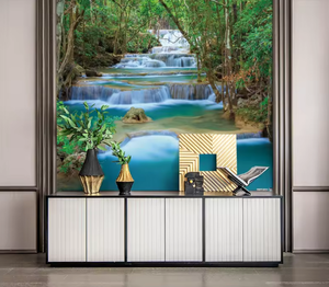 Papier peint <span class=keywords><strong>mural</strong></span> personnalisé imprimé en 3D avec des plantes tropicales, autocollants muraux peints à la main, paysage naturel, <span class=keywords><strong>jungle</strong></span>, feuilles de bananier, murale - Product Image 5