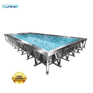 <span class=keywords><strong>Piscine</strong></span> en acier inoxydable de 2 mm, durable, étanche, avec bouchon de vidange, installation facile, garantie de 5 ans pour usage résidentiel et commercial - Product Image 1