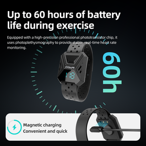 Bracelet de suivi de fréquence cardiaque CYCLAMI HRM70, affichage ANT BT double mode, autonomie de 60 heures, ultra léger 15g, IPX7, charge magnétique - Product Image 4