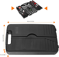 Jeu de 95 embouts et douilles industriels robustes, personnalisables OEM, en acier au chrome-vanadium, avec boîte à outils portable pour mécaniciens et usage domestique